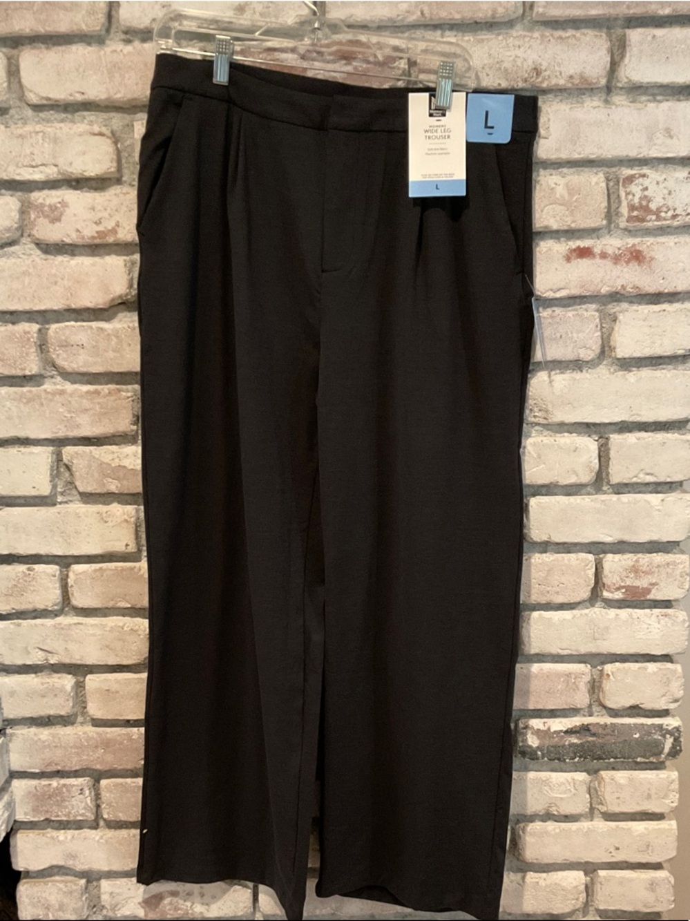 Wide-Leg Dark Grey Women's Trousers - Elegant Everyday Pant NWT
